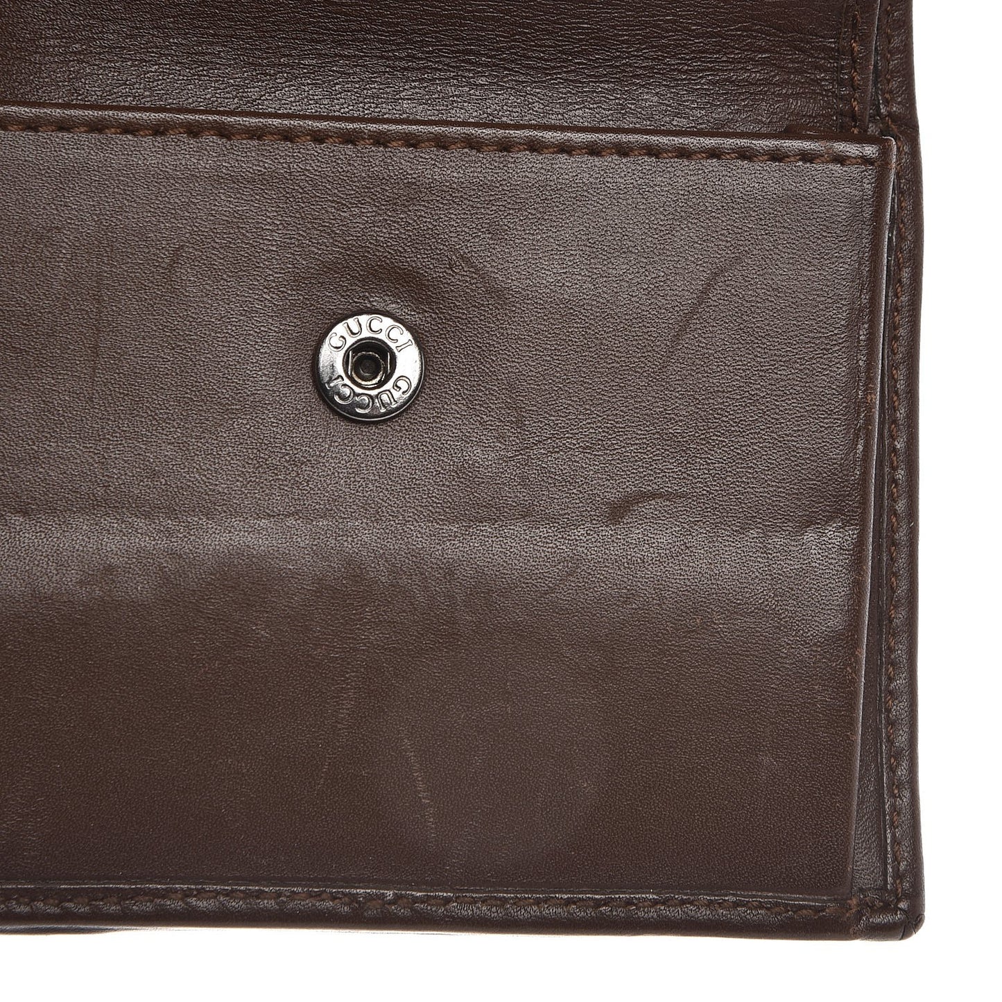 GG Monogram Bi-Fold Wallet Dark Brown