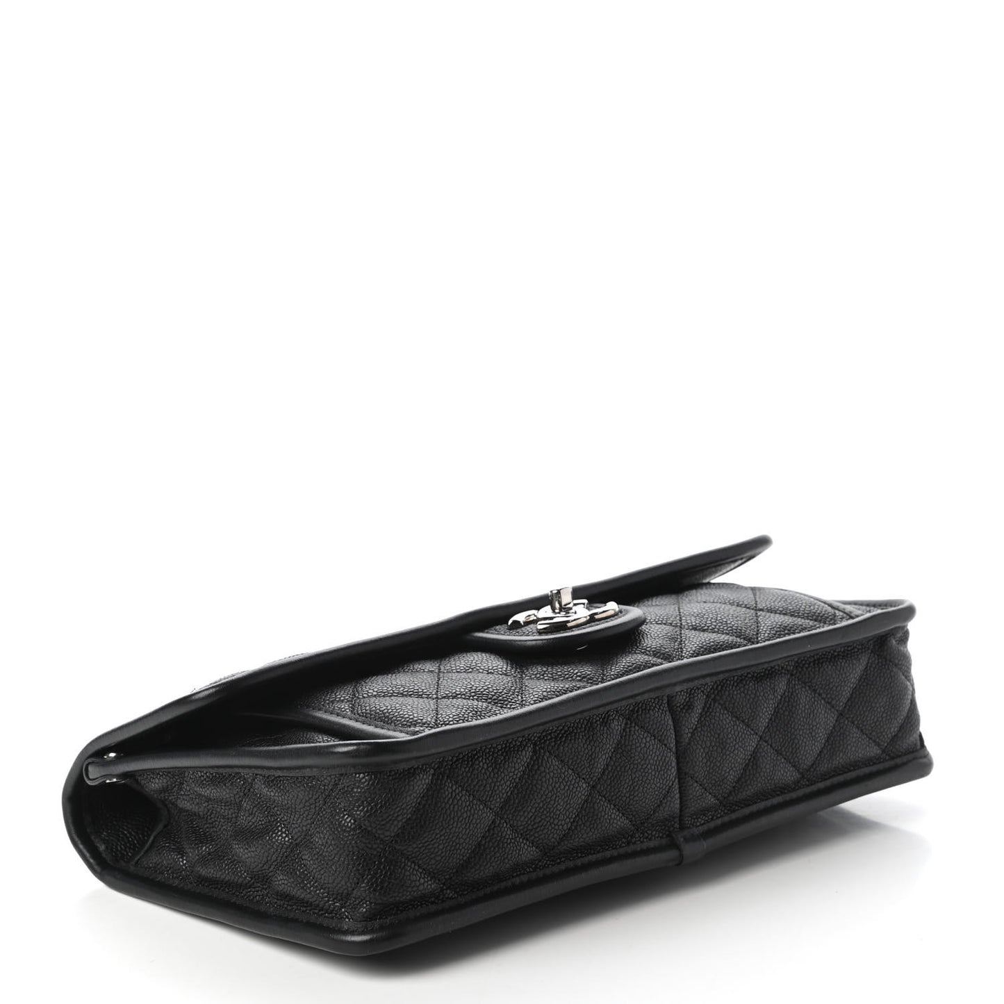 Caviar Quilted Medium French Riviera Flap Black