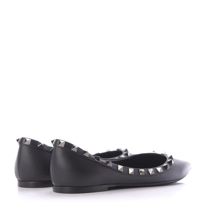 Valentino Garavani Nappa Rockstud Ballerina Flats 37 Black 4 of 12