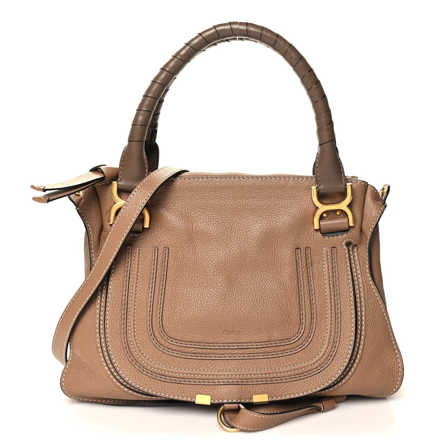 Calfskin Medium Marcie Satchel Nut