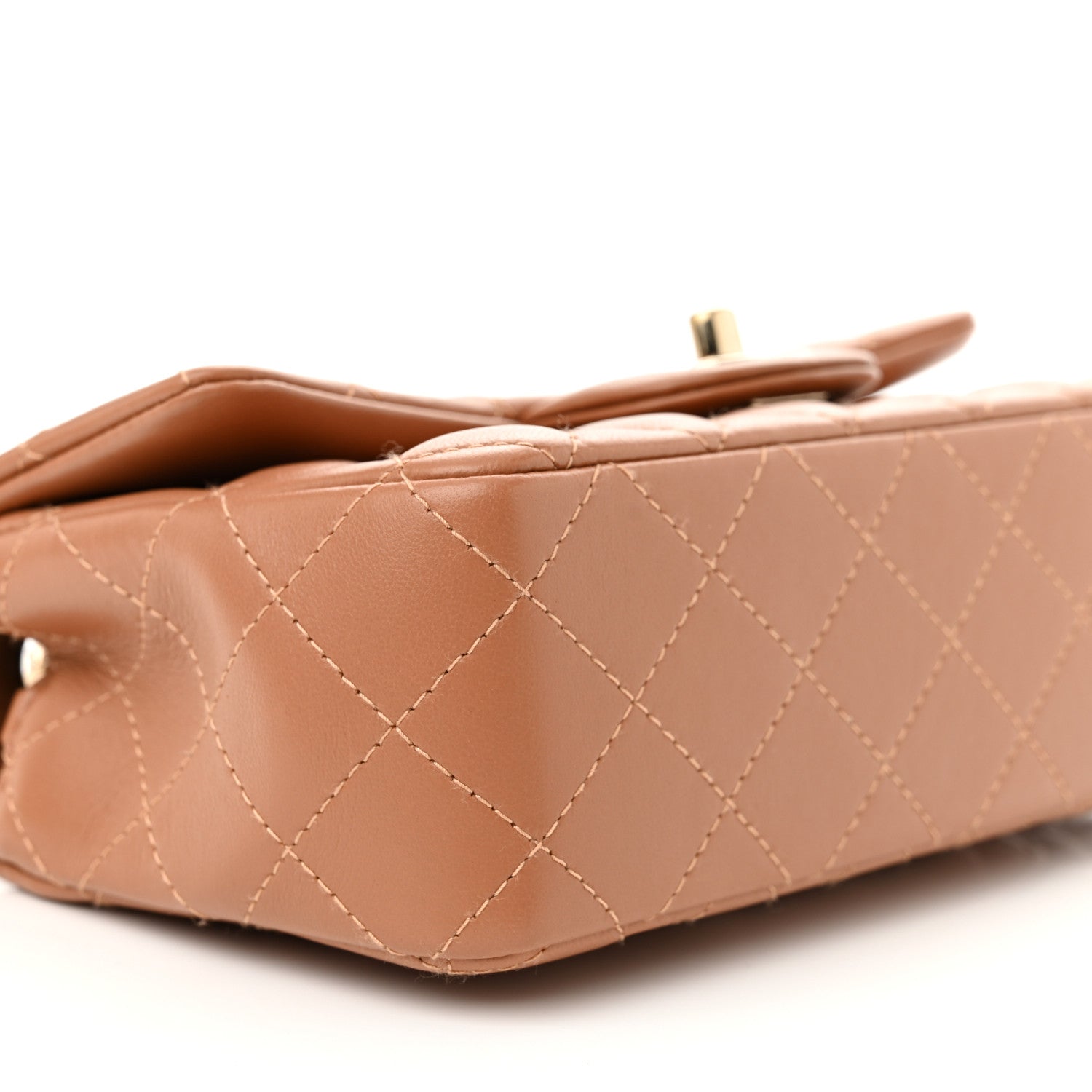 Chanel Lambskin Quilted Mini Rectangular Flap Brown 9 of 11