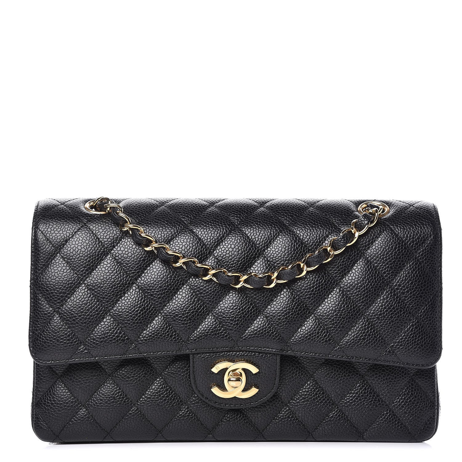 Chanel Caviar Quilted Medium Double Flap Black 1 of 11