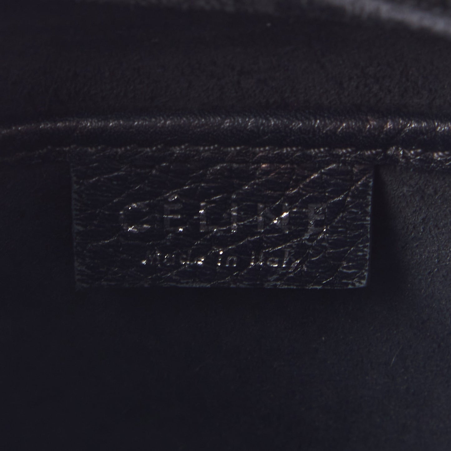 Drummed Calfskin Nano Luggage Black