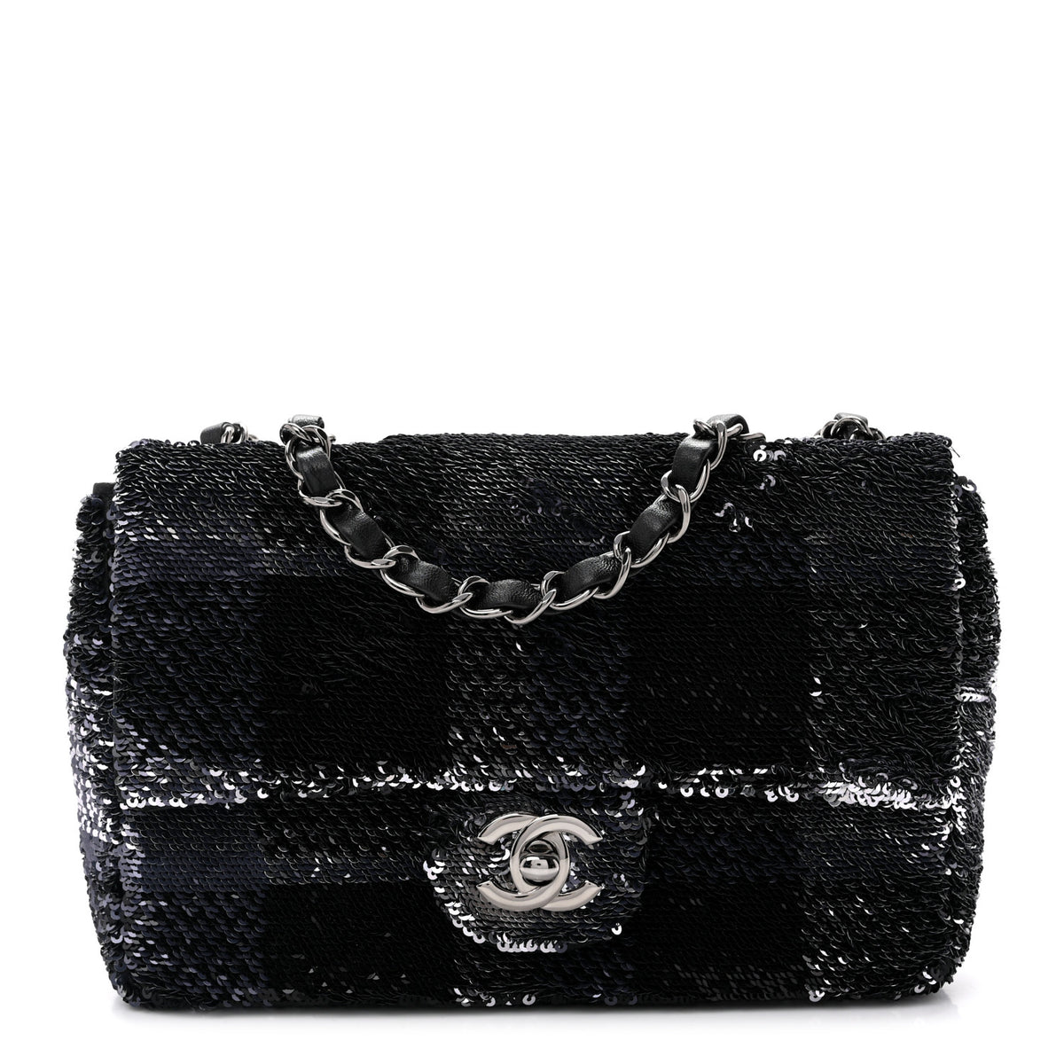 Chanel Sequin Quilted Small Single Flap Black 1 of 11