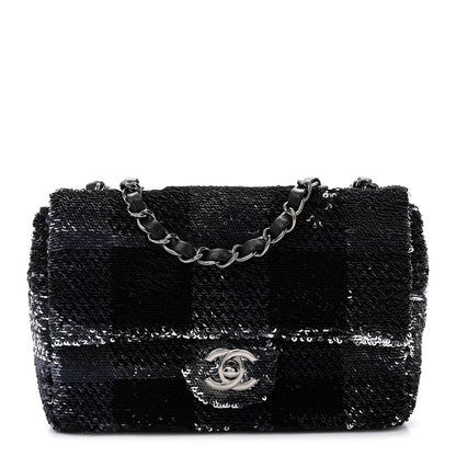 Chanel Sequin Quilted Small Single Flap Black 1 of 11