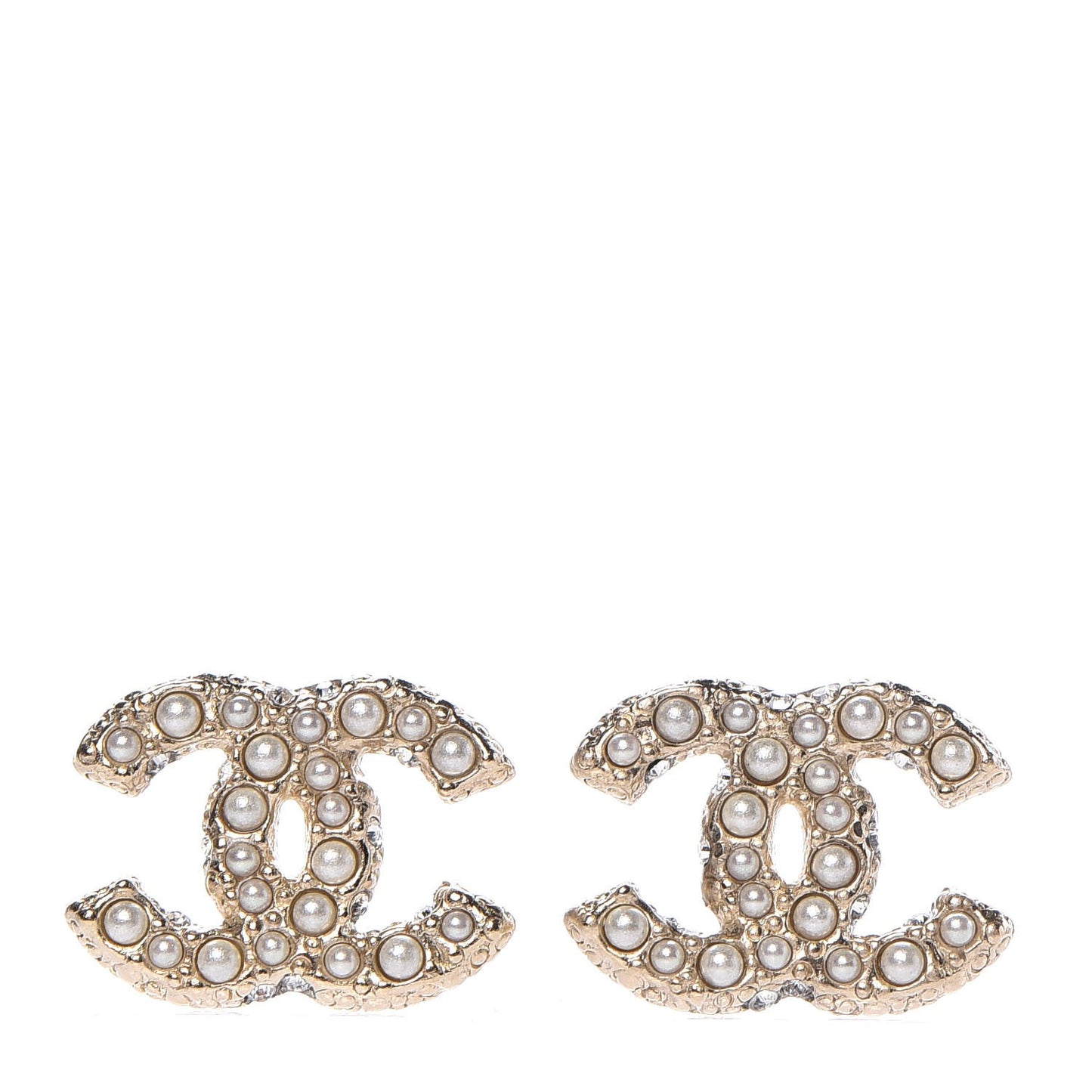 Pearl CC Earrings Gold