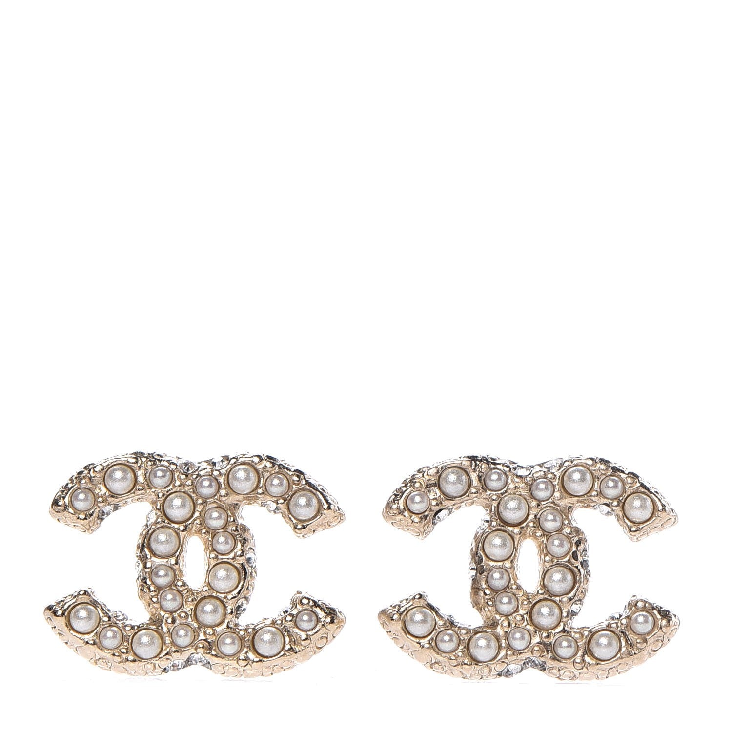 Chanel Pearl CC Earrings Gold 1 of 6