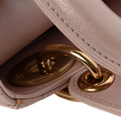 Christian Dior Metallic Lambskin Cannage Mini Lady Dior Lotus 13 of 13