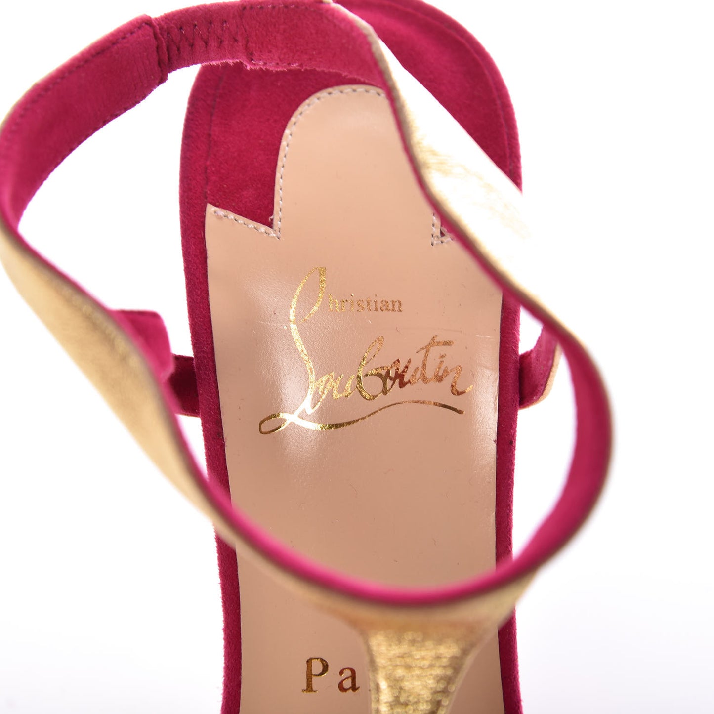 Suede Nappa Morphetina 100 T-Strap Sandals 38 Rosa Gold