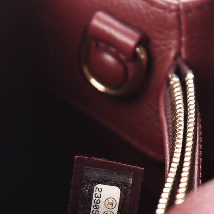 Chanel Grained Calfskin Small Neo Executive Shopper Tote Burgundy 7 of 10