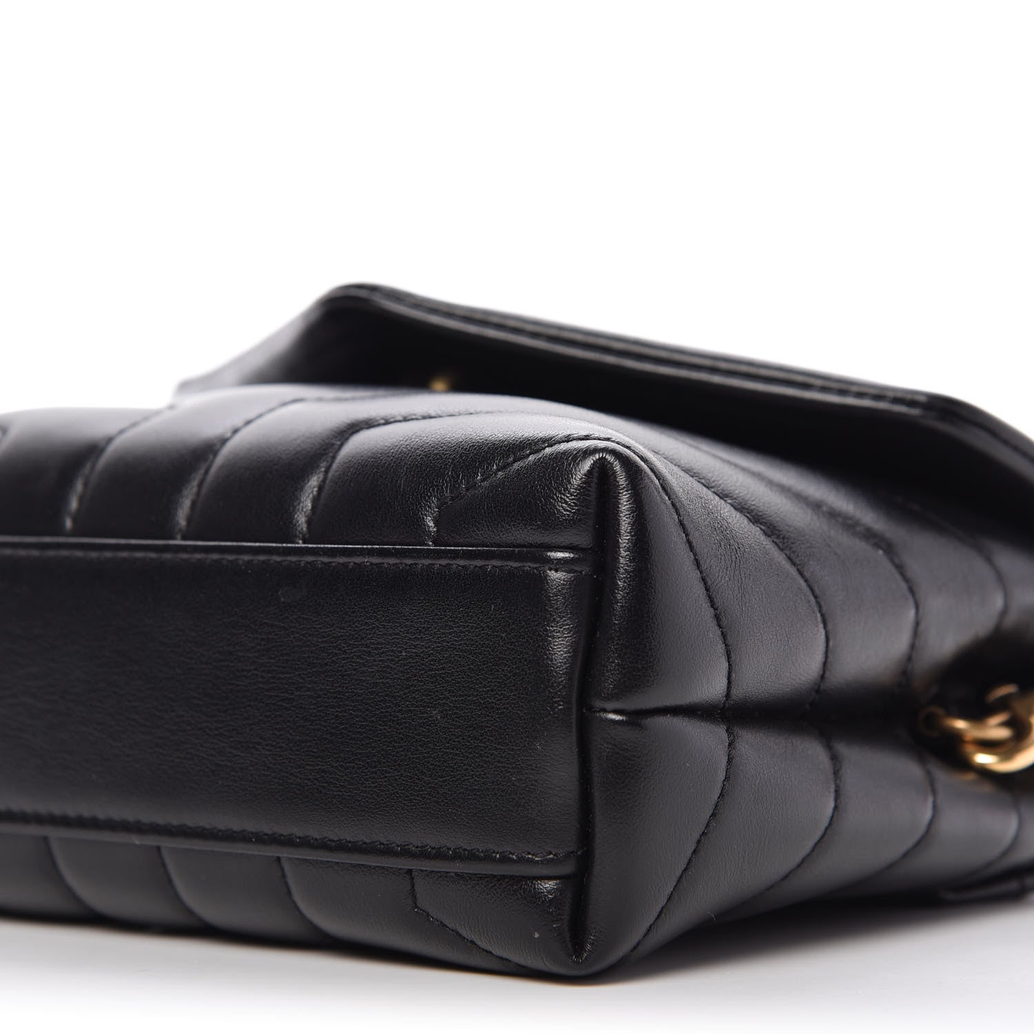 Saint Laurent Calfskin Y Quilted Monogram Toy Loulou Crossbody Bag Black 7 of 9