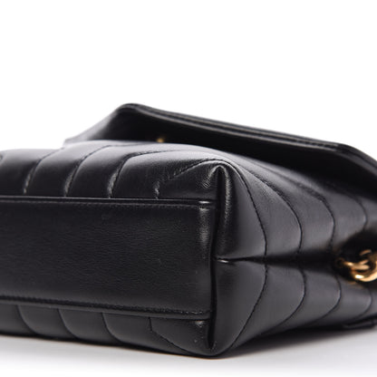 Saint Laurent Calfskin Y Quilted Monogram Toy Loulou Crossbody Bag Black 7 of 9