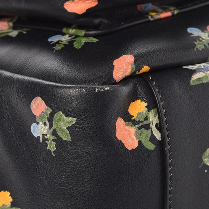 Saint Laurent Calfskin Prairie Flower Printed Festival Backpack Black Multicolor 10 of 13