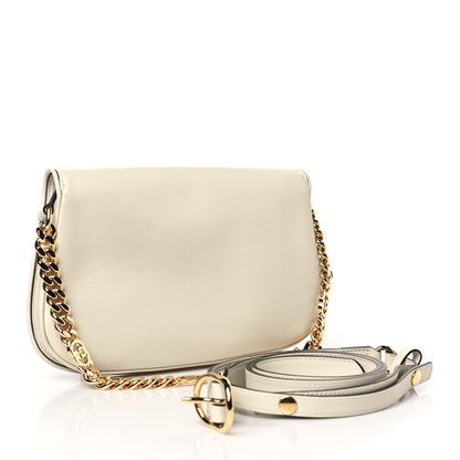 Gucci Roxy Calfskin Blondie Chain Shoulder Flap Bag Mystic White 2 of 8