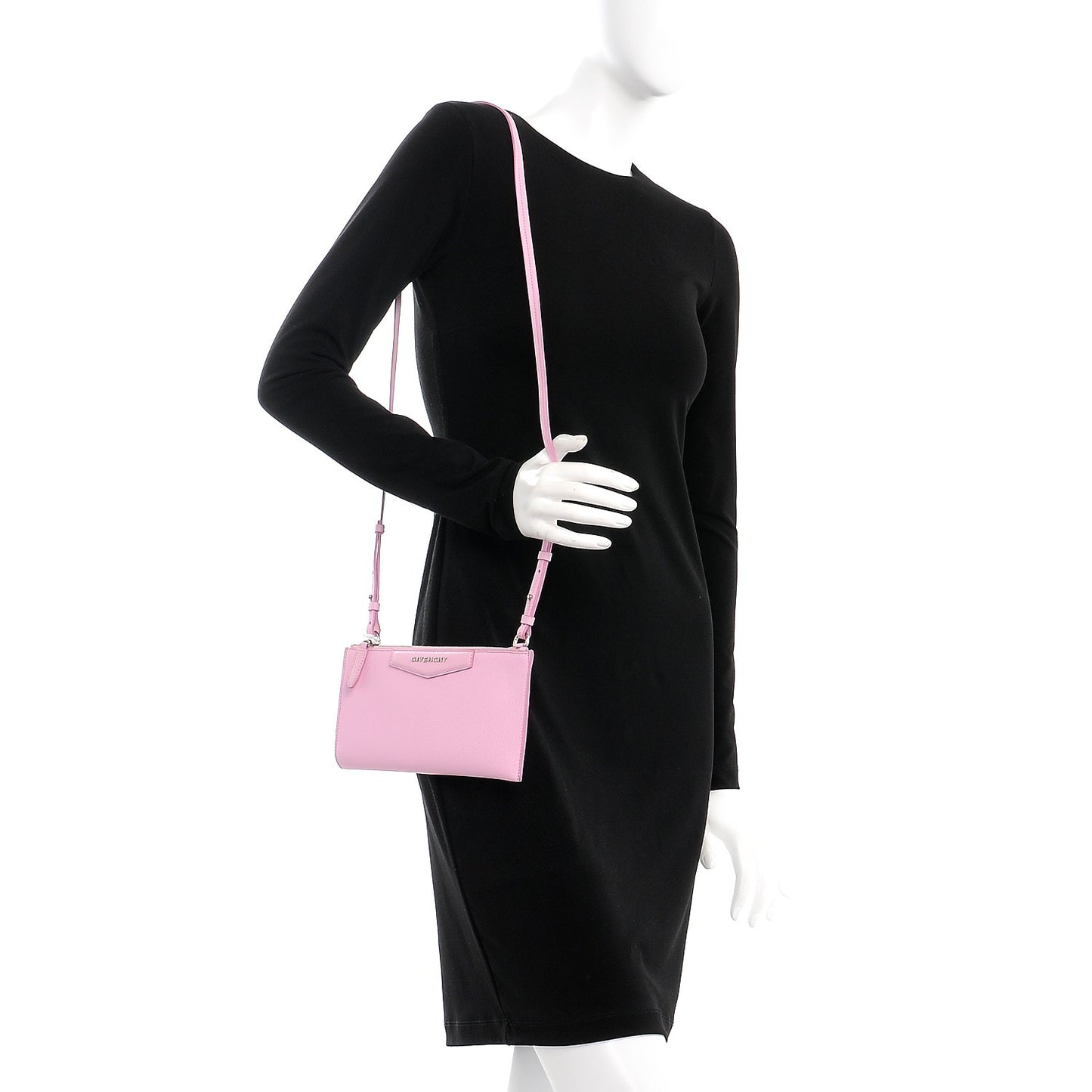 Grained Goatskin Antigona Crossbody Bright Pink