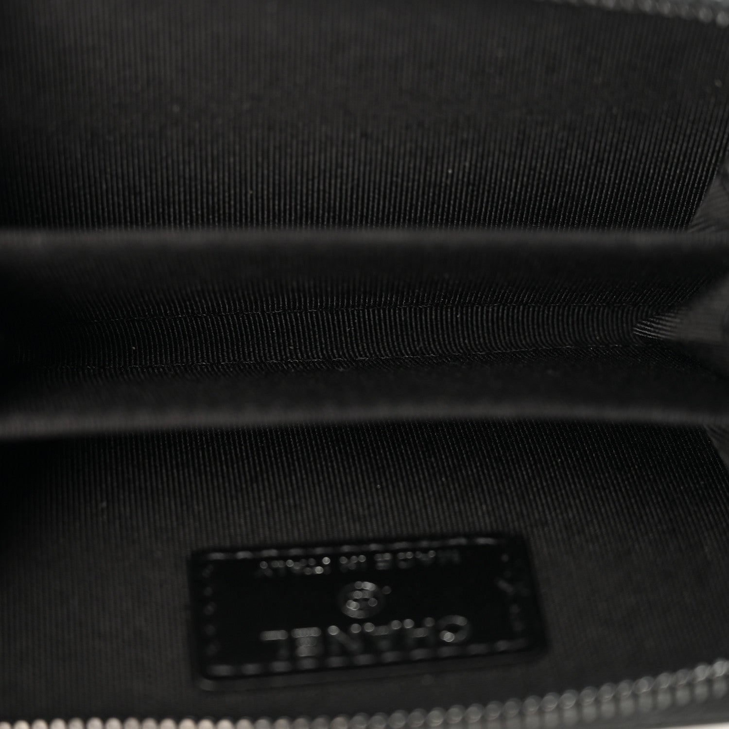 Chanel Patent Calfskin Quilted Zip Coin Purse Wallet So Black 5 of 9