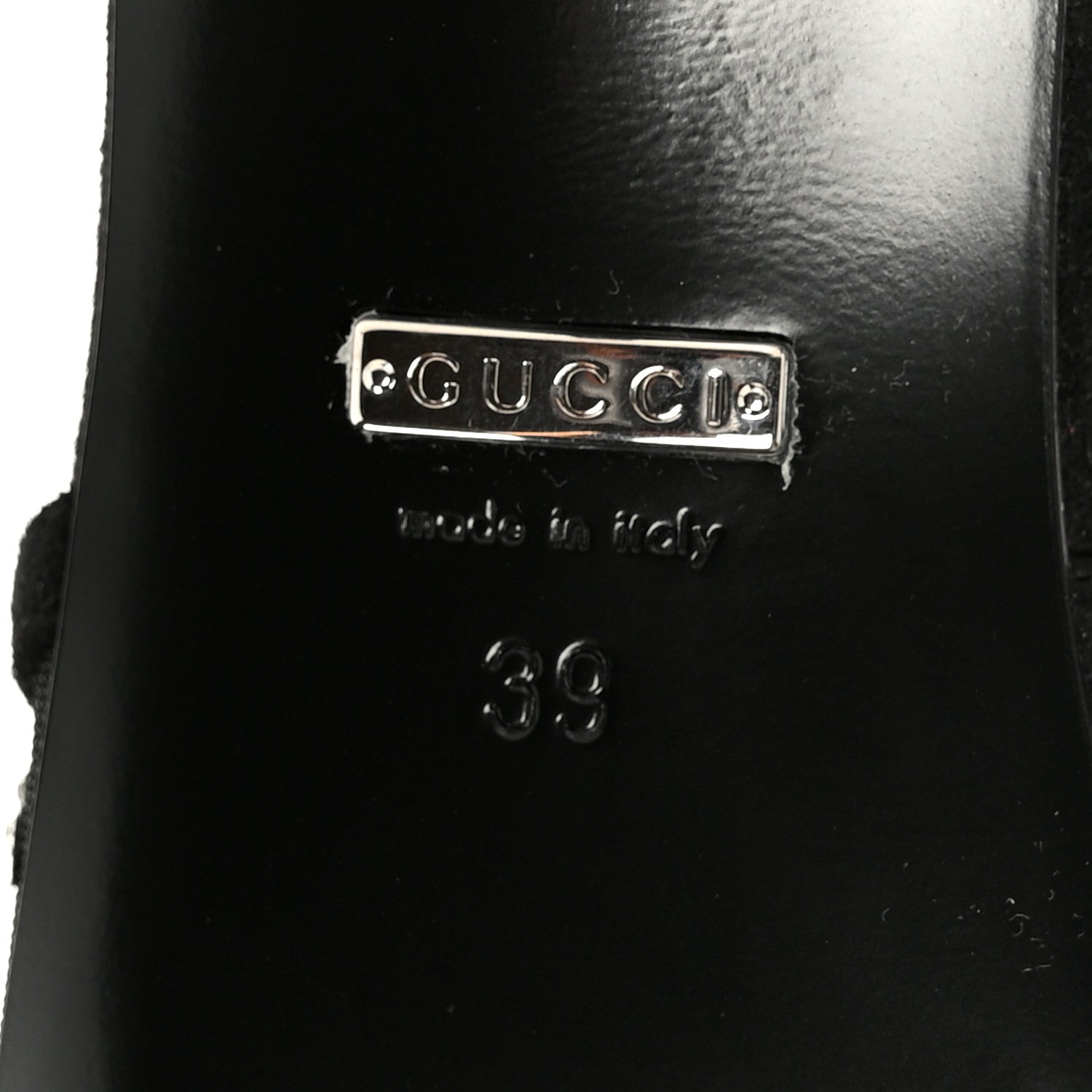 Gucci Tela Retino Kid Scamosciato Crystal GG Monogram Square G 35mm Slingback Pumps 39 Black 9 of 11