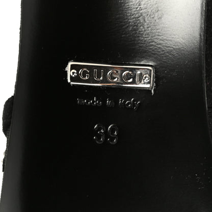 Gucci Tela Retino Kid Scamosciato Crystal GG Monogram Square G 35mm Slingback Pumps 39 Black 9 of 11