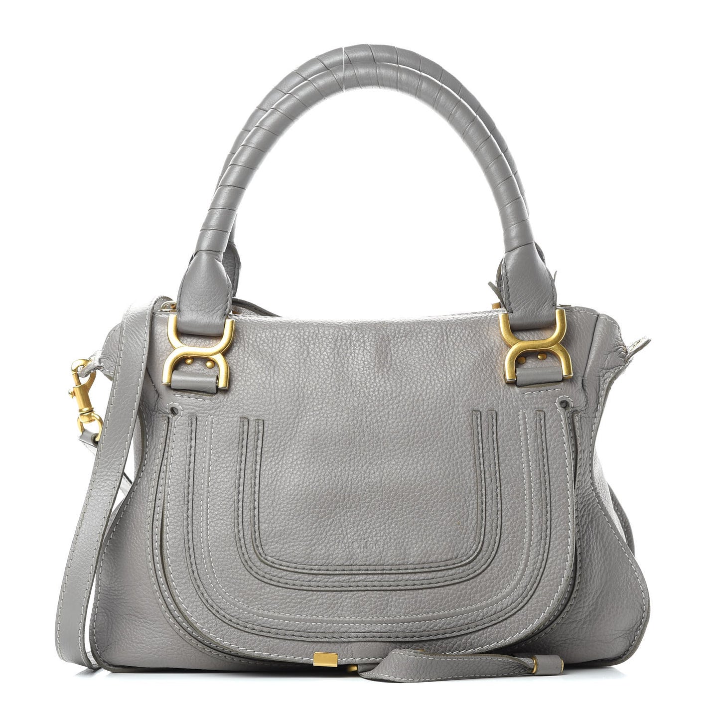 Calfskin Medium Marcie Satchel Cashmere Grey