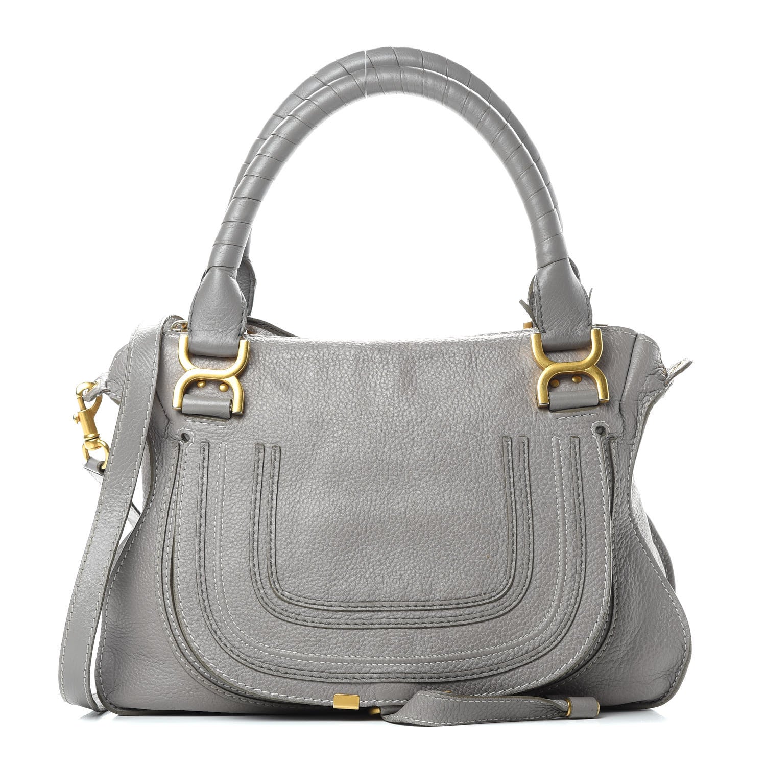 Chloe Calfskin Medium Marcie Satchel Cashmere Grey 1 of 21