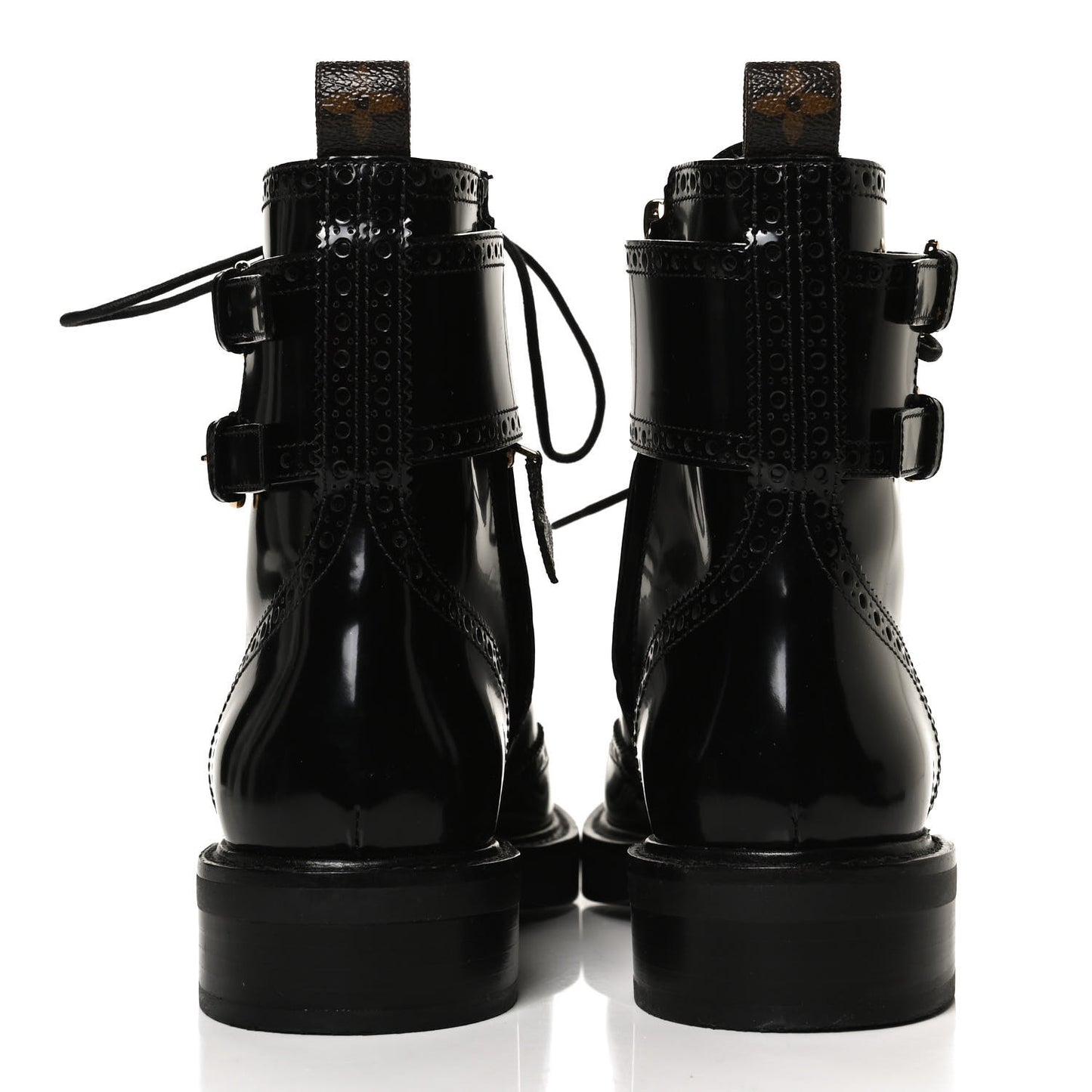 Glazed Calfskin Midtown Ankle Boots 36 Black