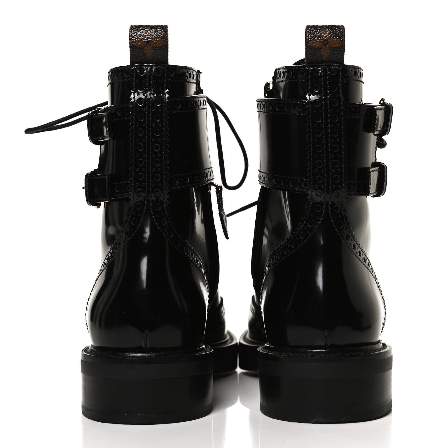 Louis Vuitton Glazed Calfskin Midtown Ankle Boots 36 Black 6 of 9