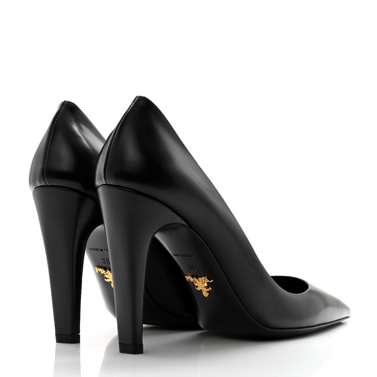 Spazzolato Pointed Toe Pumps 38 Black