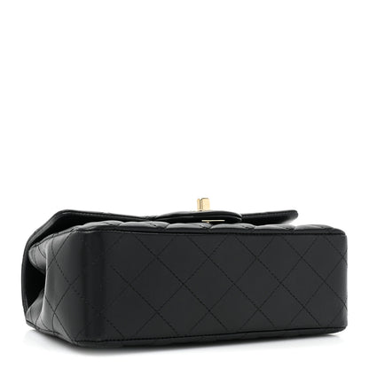 Chanel Lambskin Quilted Mini Rectangular Flap Black 4 of 13