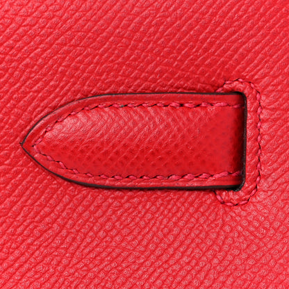 Hermes Epsom Kelly Sellier 32 Rouge Casaque 20 of 45