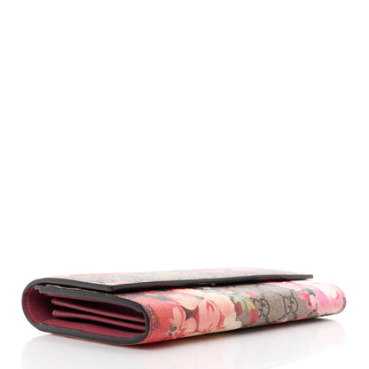 Gucci GG Supreme Monogram Blooms Continental Wallet Beige Multicolor Dry Rose 4 of 11