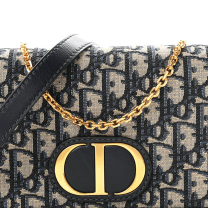 Christian Dior Oblique 30 Montaigne 2-In-1 Pouch Blue 15 of 21
