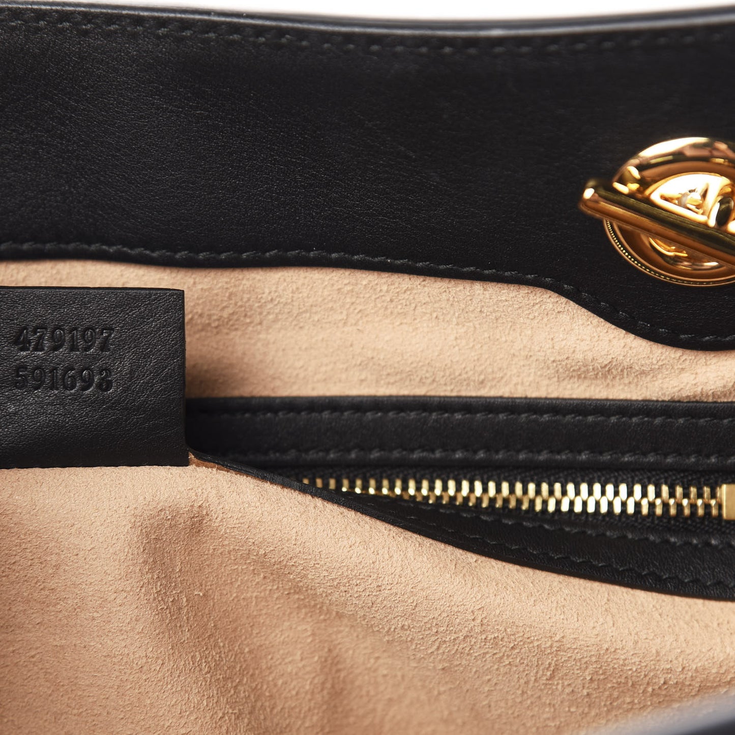 Guccissima Medium Padlock Tote Black
