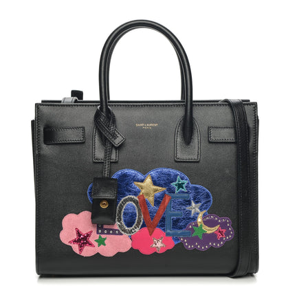 Saint Laurent Calfskin Love Patchwork Baby Sac De Jour Black 1 of 8