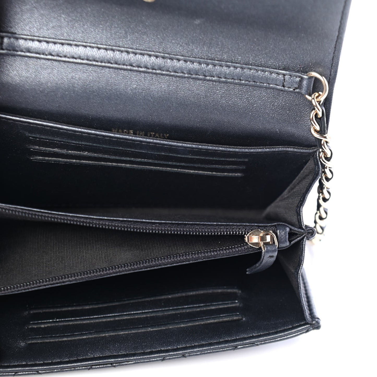 Lambskin Quilted Pearl Clutch With Chain Black