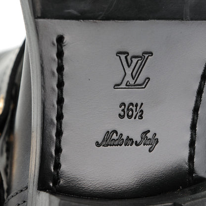 Louis Vuitton Calfskin Embossed Monogram Rebellion Half Boots 36.5 Black 6 of 8