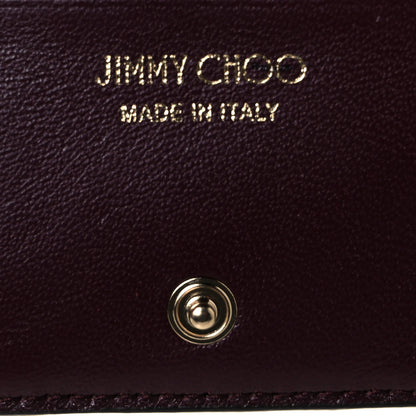 Jimmy Choo Calfskin Hanne Wallet Burgundy 6 of 8