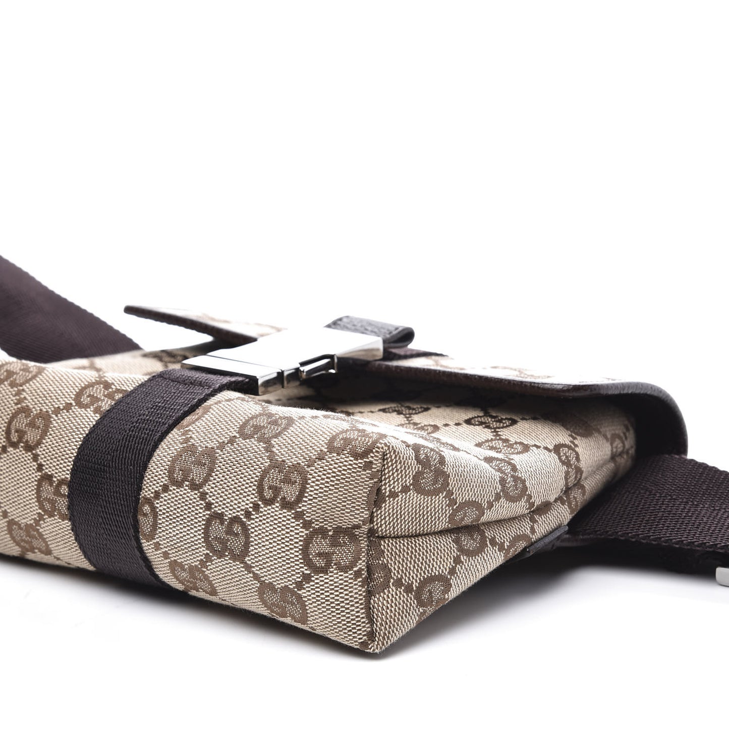 Monogram Waist Pouch Bag Dark Brown