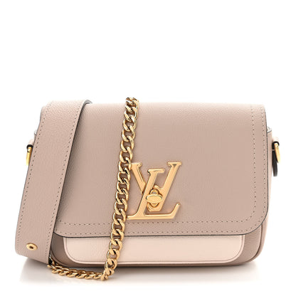 Louis Vuitton Grained Calfskin Lockme Tender Greige 1 of 10