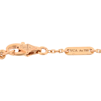 Van Cleef & Arpels 18K Rose Gold Carnelian Sweet Alhambra Bracelet 3 of 3