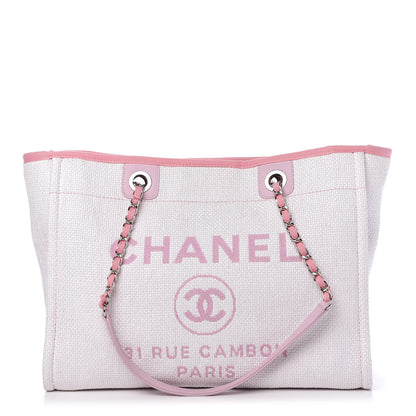 Chanel Canvas Small Deauville Tote Light Pink 1 of 10
