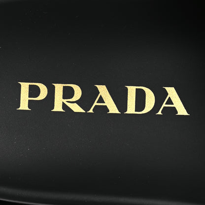 Prada Nappa Quilted Padded Logo Platform Slide Sandals 39.5 Black 9 of 13