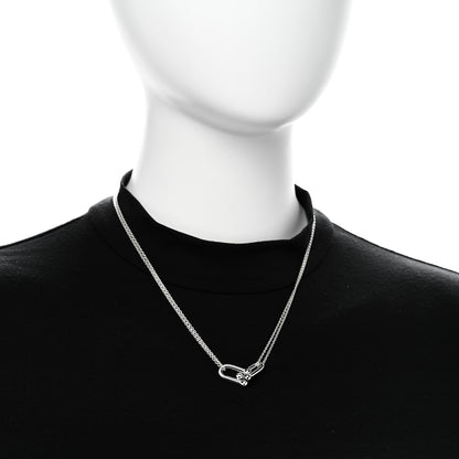 Tiffany Sterling Silver Double HardWear Link Pendant Necklace 2 of 5