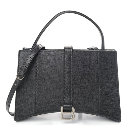 Balenciaga Grained Calfskin XS Hourglass East West Tote Black 1 of 4