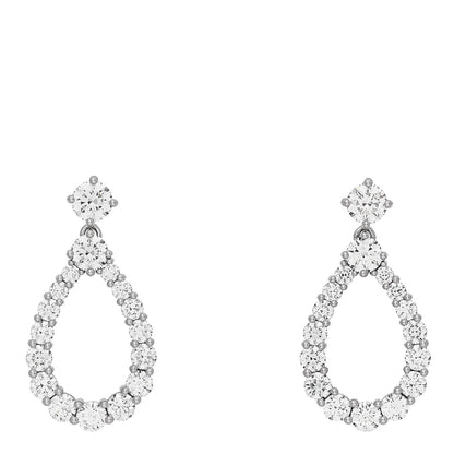 Harry Winston Platinum Diamond Double Loop Earrings 1 of 5