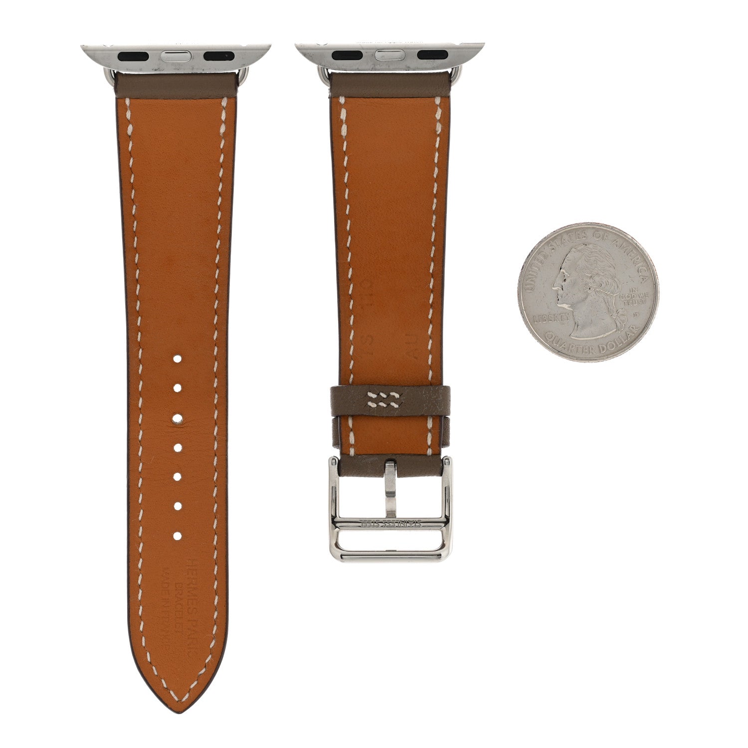 Hermes Swift 41mm Apple Watch Single Tour Band Etoupe 2 of 8