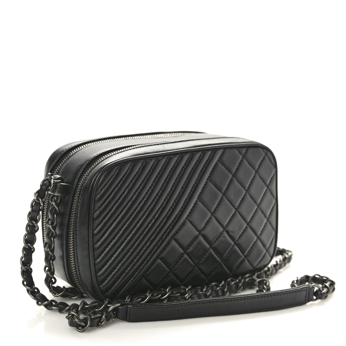 Lambskin Small Coco Boy Camera Case Black
