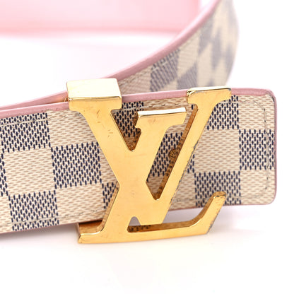 Louis Vuitton Damier Azur 30mm LV Initiales Reversible Belt 80 32 Pink 6 of 6
