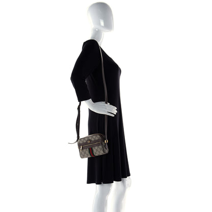 Gucci GG Supreme Monogram Web Mini Ophidia Shoulder Bag Brown 4 of 6