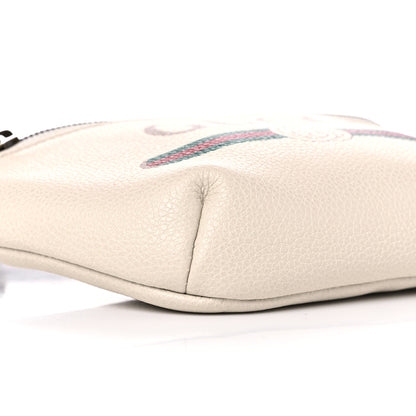 Gucci Grained Calfskin Small Logo Belt Bag White 9 of 12