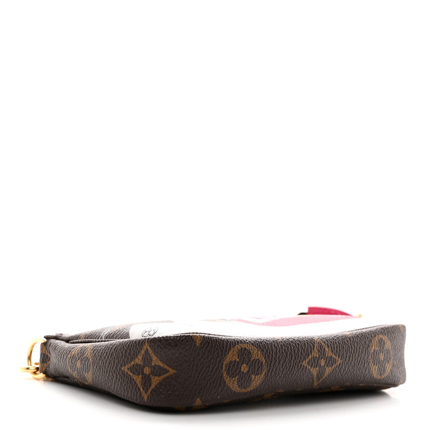 Louis Vuitton Monogram 2019 Christmas Animation Mini Courchevel Pochette Accessories Fuchsia 4 of 9